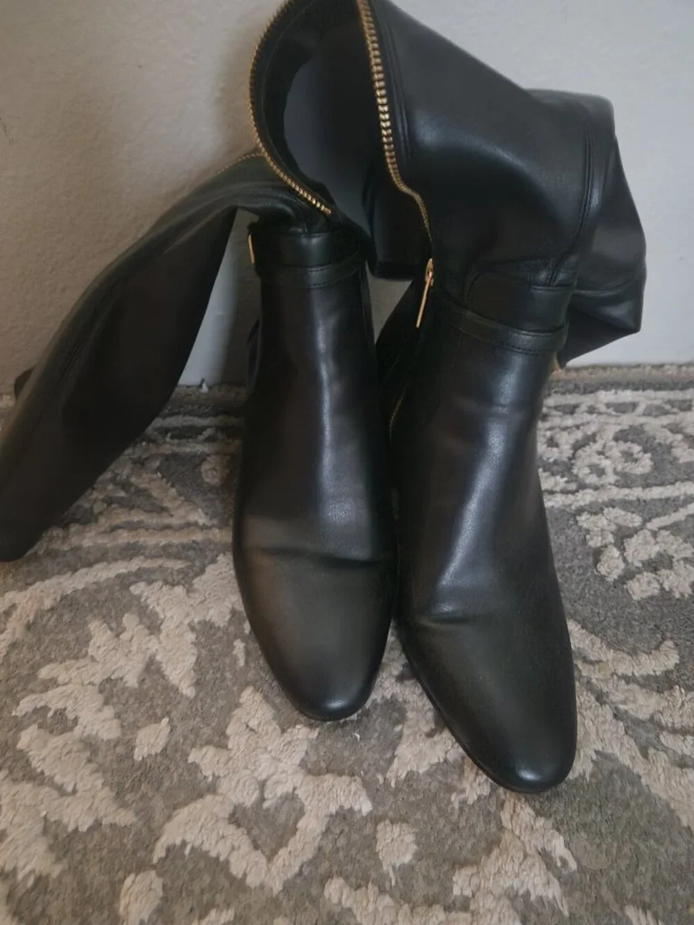 Michael Kors tall boots, leather and synthetic